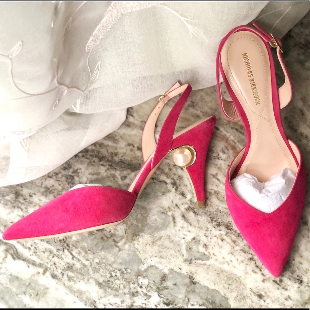 Nicholas Kirkwood Pink Pearl Heel Pumps